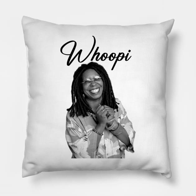 Whoopi Goldberg Pillow by Knockbackhaunt