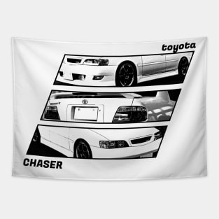 TOYOTA CHASER JZX100 Black 'N White Archive 2 Tapestry