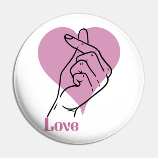 Love hand sign Pin