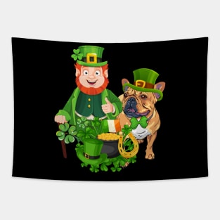 French Bulldog Leprechaun St Patricks Day Tapestry