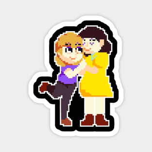 Pixel Art Pride Girl Love Magnet