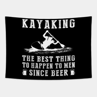 kayaking the best thing to happen to men since beer wine Tapestry