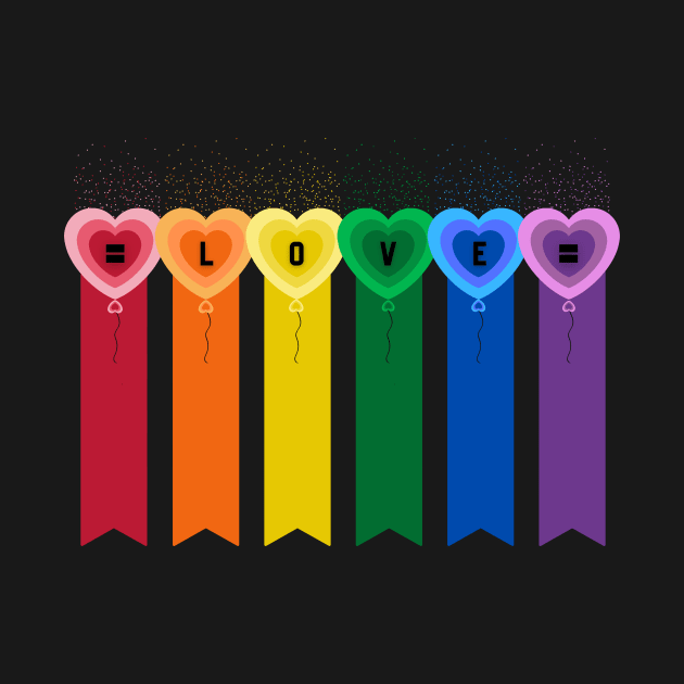 Rainbow Love: Celebrate LGBTQ+ Pride with Heart-shaped Balloons by ForbiddenDisco