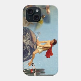 On The Pinnacle Top Of The World, Collage Surreal Art! Phone Case