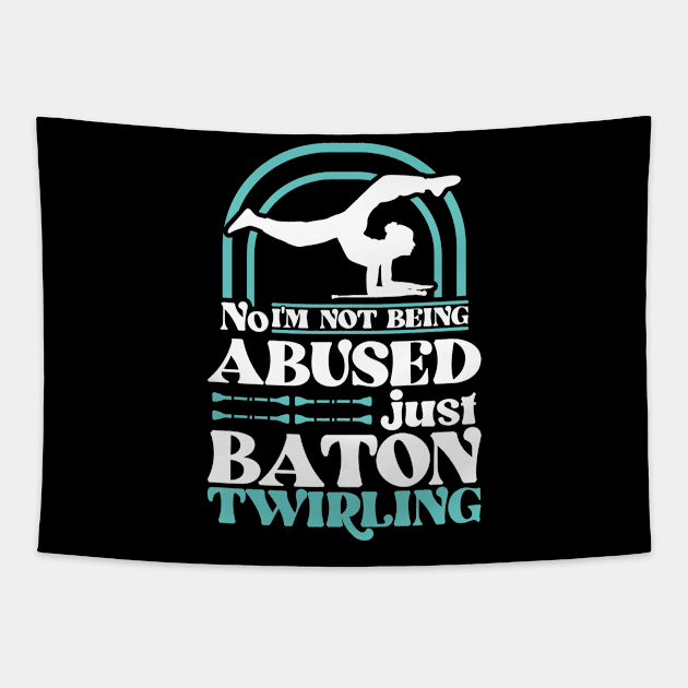 Baton Twirling - Baton Twirler Tapestry by Peco-Designs