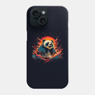 Japanese Sunset Giant Panda Phone Case