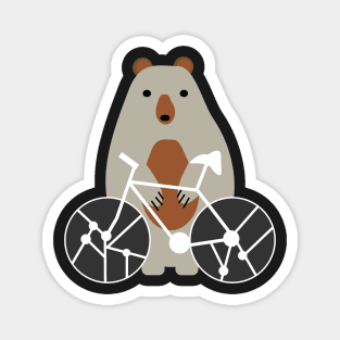 Bear and a bike Magnet