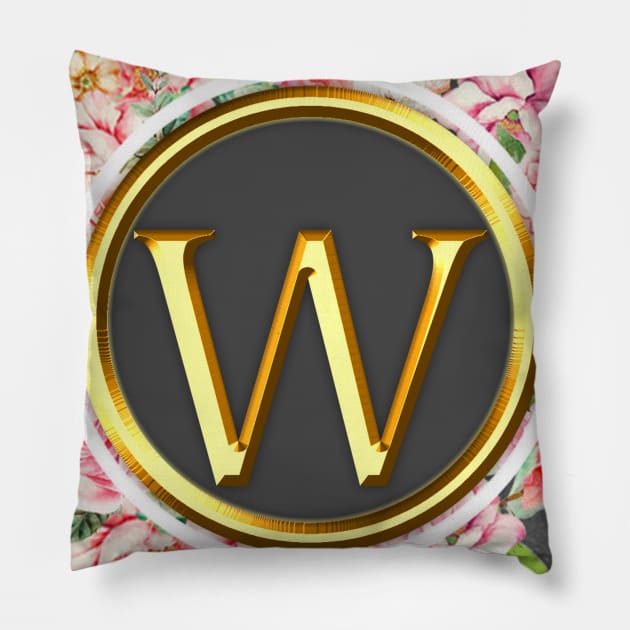 Letter W Shirt Alphabet Letter W Different Colors Pillow by EmmaShirt