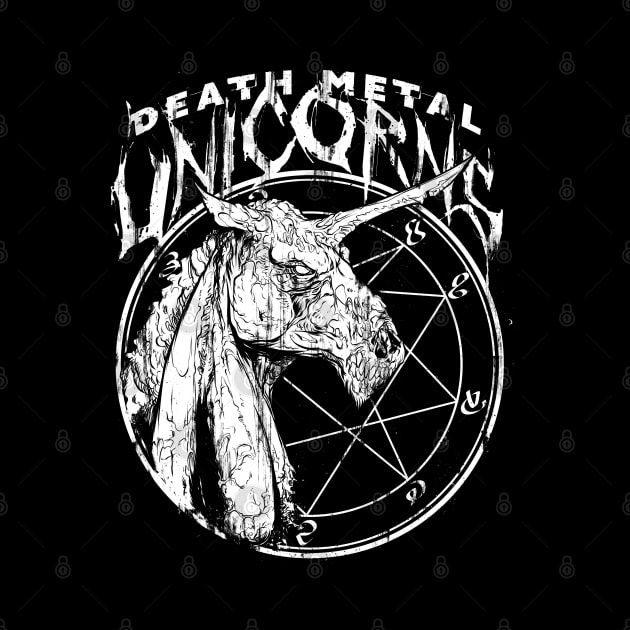 Death Metal Unicorns - wht vs. by jpowersart