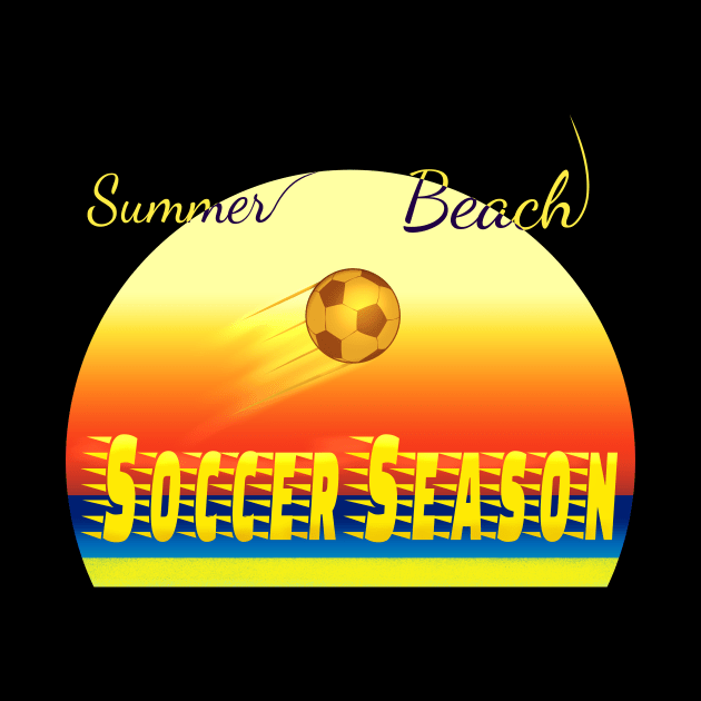 Summer beach soccer season design by Zimart