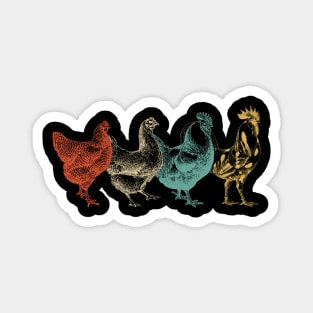 Chicken Vintage Funny Chickens Farm Poultry Farmer Magnet