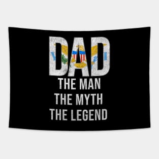 Virgin Islander Dad The Man The Myth The Legend - Gift for Virgin Islander Dad With Roots From Virgin Islander Tapestry