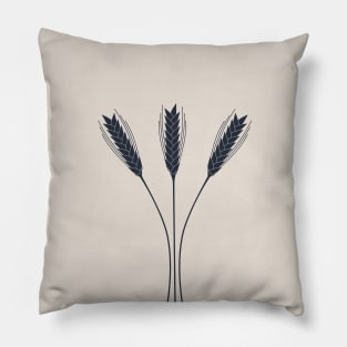 Wheat Field (Misty Navy) Pillow