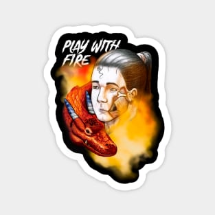 PLAY WITH FIRE RPG ILLUSTRATION Magnet