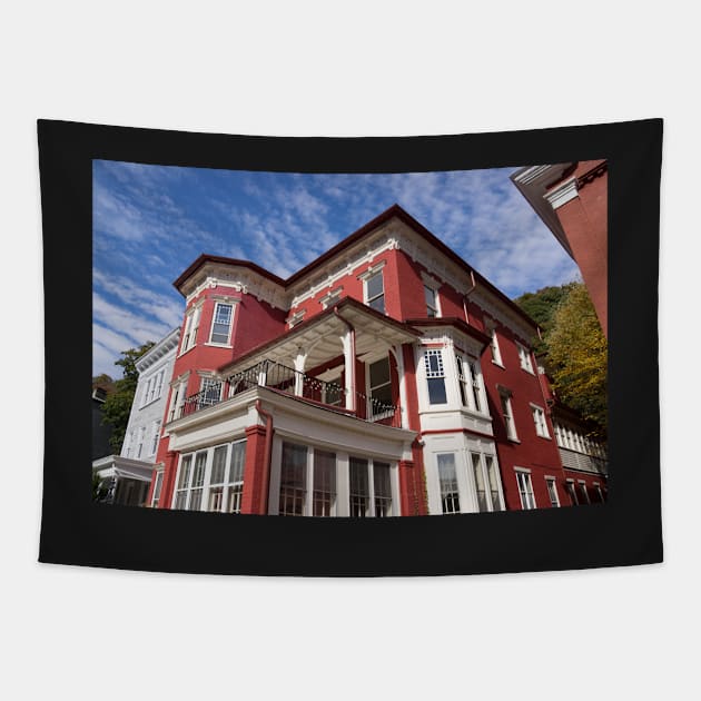 red building Tapestry by sma1050
