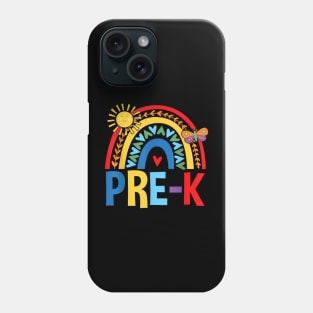 Pre K Rainbow With Cute Sun Back To School Phone Case