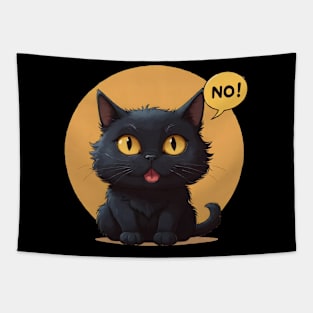Funny cat say no Tapestry
