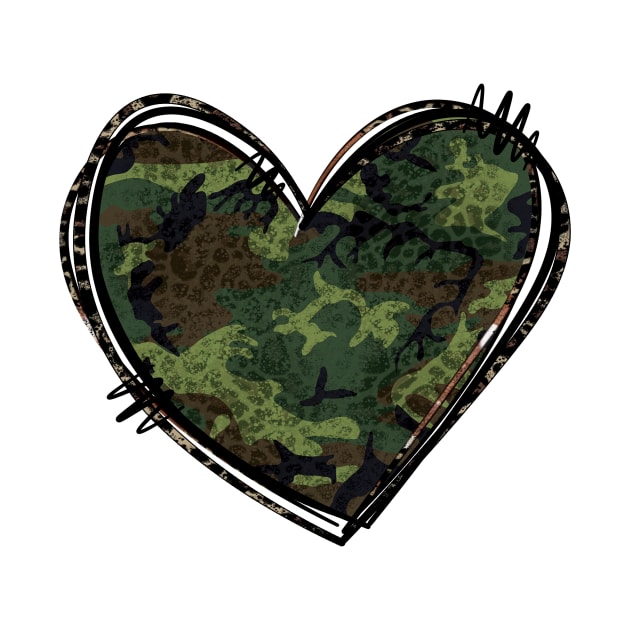 Camo Heart by DigitalCreativeArt