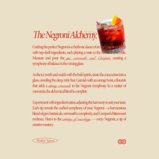 The Negroni Alchemy - Typographic Design With Retro Vibes T-Shirt