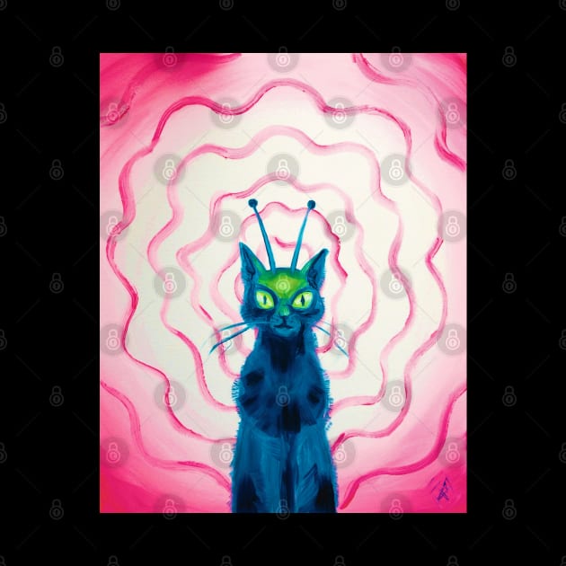 Space Cat Psychic Transmission by starwilliams