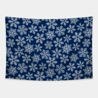 Blue snowflakes Tapestry