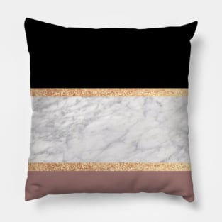 Black and gold marble Pillow