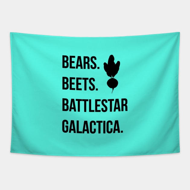 Bears Beets Battlestar Galactica Tapestry by hasnarefanza