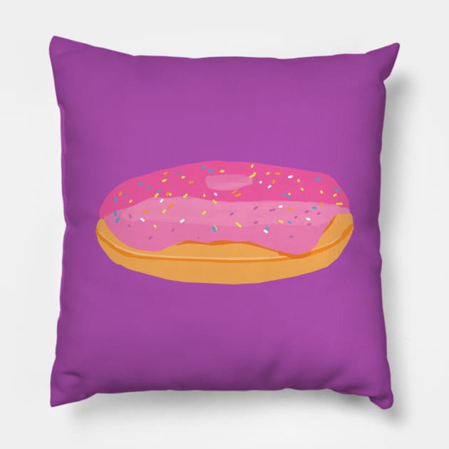 Straberry doughnut Pillow by Manitarka