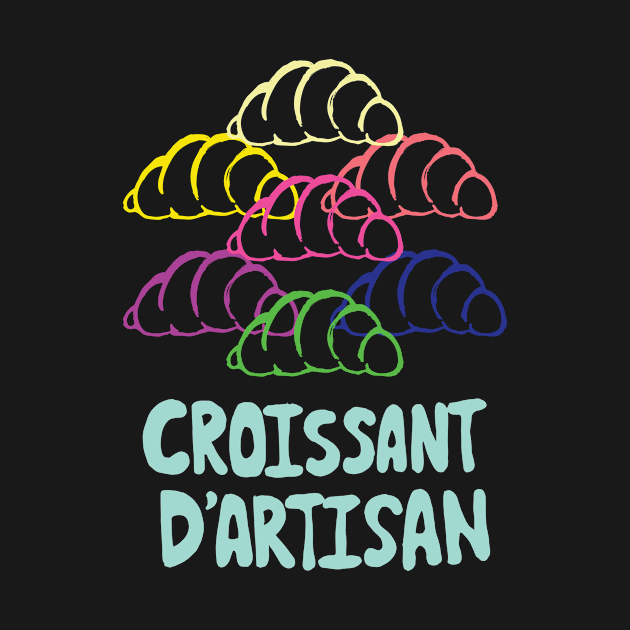 Croissant lovers t shirt by DoodeeVideo