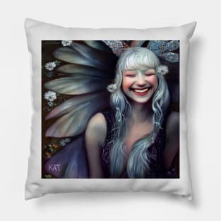 White Flower Faerie Pillow