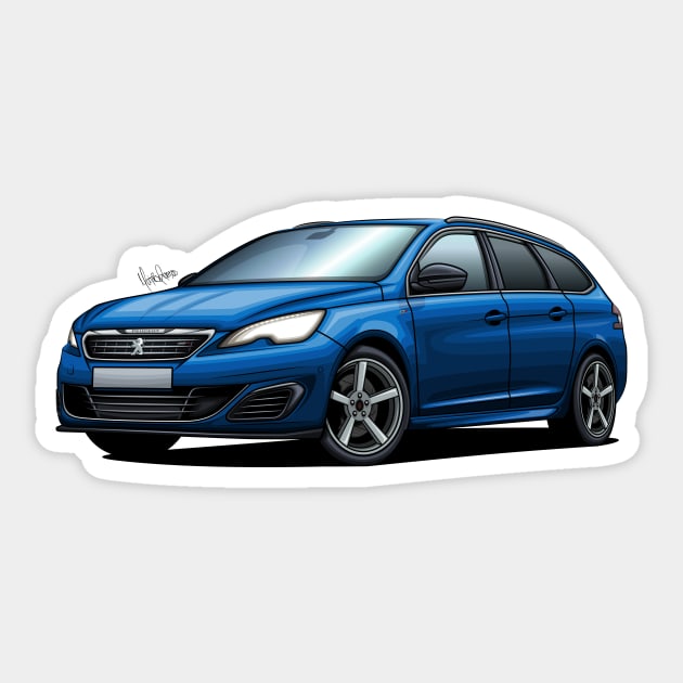 Peugeot 308 GT SW 2018 - Peugeot 308 - Sticker | TeePublic