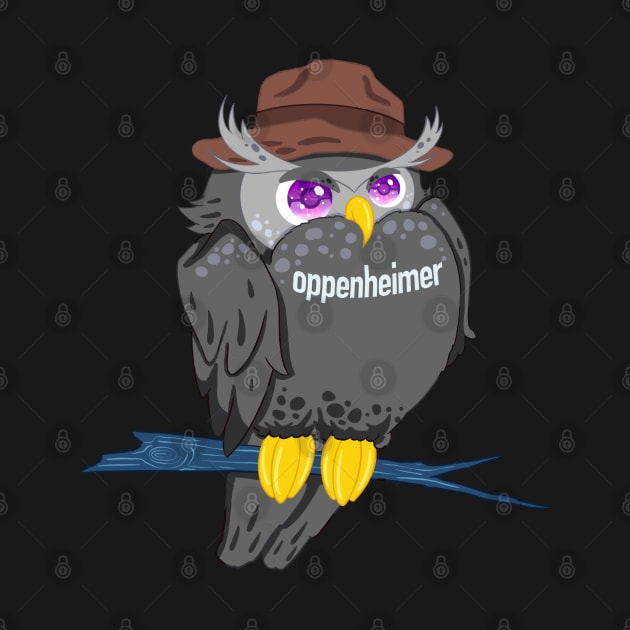 The little black owll in oppenheimer movie for Men or Women Kids Boys Girls love owl- oppenheimerbird by littlepiya