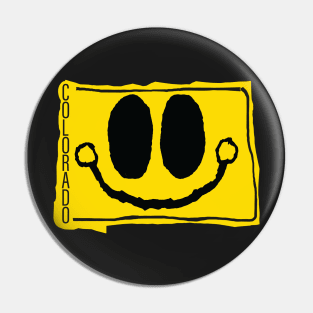 Colorado Happy Cartoon Map Face with smile Pin