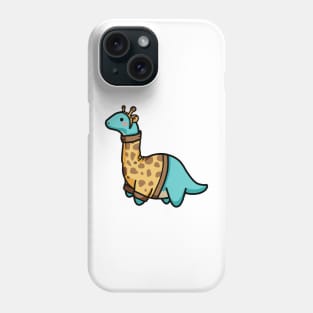 Cute Long Neck Dressed As Giraffe, Dinosaurus. Phone Case