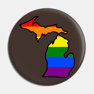 Michigan Gay Pride Flag Pin