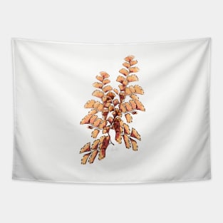 Gold leaves pattern Tapestry