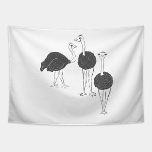 Ostrich Flock Tapestry