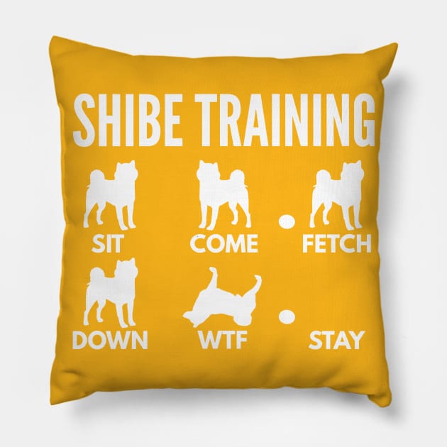 Shiba Inu Training Shibe Dog Tricks Pillow by DoggyStyles