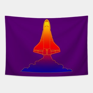 Rainbow Space Shuttle Tapestry