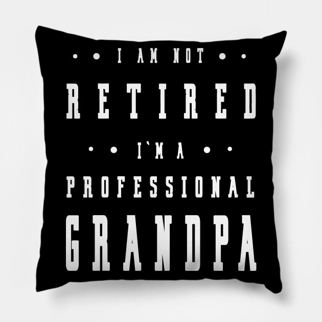 Funny Retiree I'm Not Retired I'm A Professional Grandpa Pillow by artbypond
