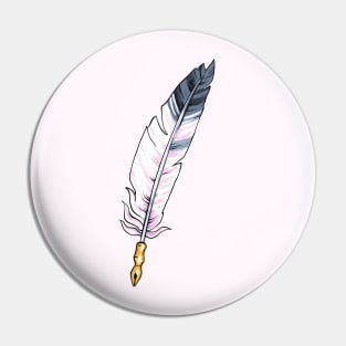 Pastel Feather Quill Pin