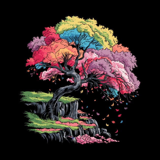 Colorful Sakura Tree #2 by InfinityTone