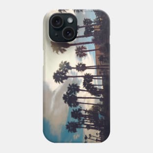 Palms blue sky clouds palm tree in Las Vegas Nevada Phone Case