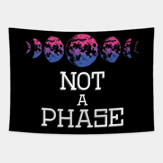 Not A Phase Bisexual LGBTQ Bi Pride Flag Moon Tapestry by Zone32