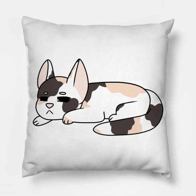 Sleeping Calico Kitten Pillow by WhiteRabbitWeirdo