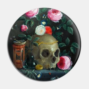 Skull & Roses Pin