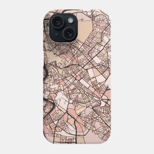 Rome Map Pattern in Soft Pink Pastels Phone Case