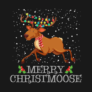 Merry Christmoose Christmas Moose Funny Xmas Gift Idea T-Shirt