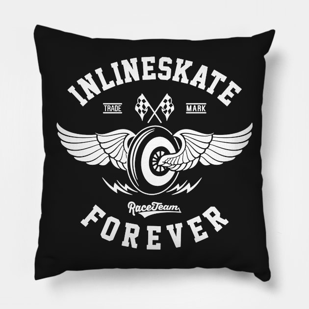 Inlineskate Forever Pillow by Laamon