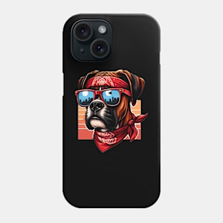 Funny Boxer Dog with Sunglasses Phone Case